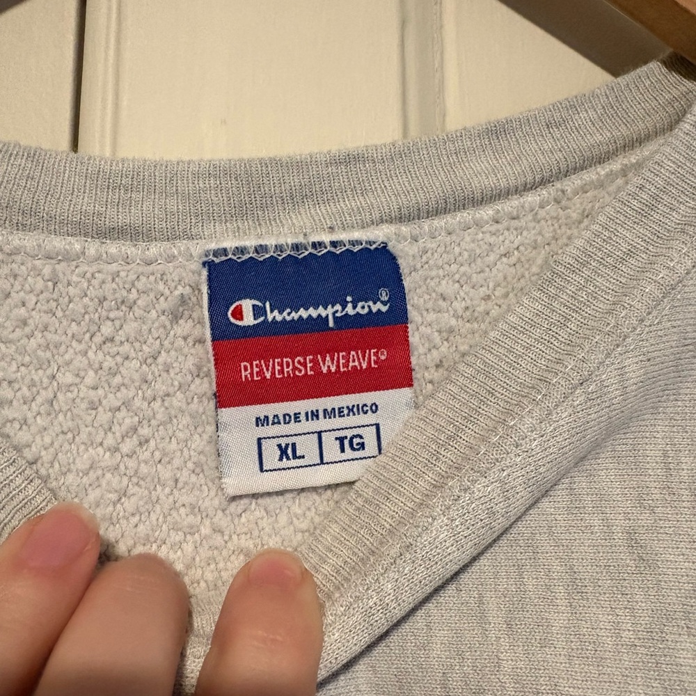 Vintage Champion Tufts Grey Crew Neck Sweatshirt - Picture 5 of 6